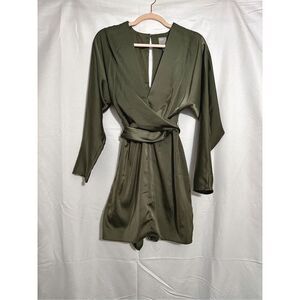 ASOS silk green dress